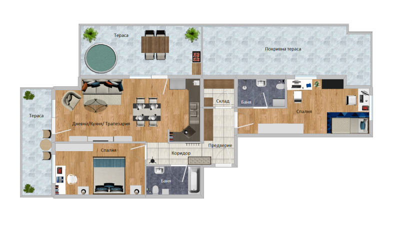 Продается  2 спальни София , Овча купел , 145 кв.м | 81393188 - изображение [3]