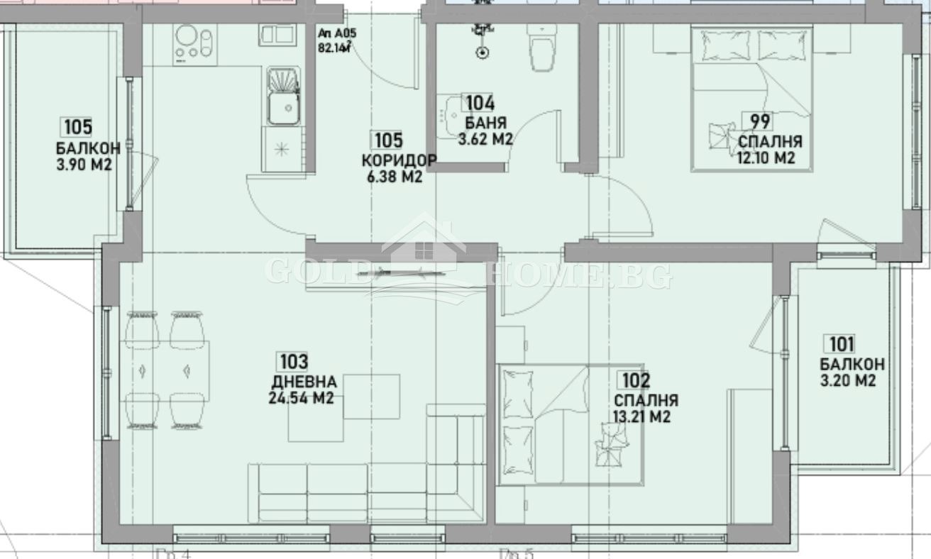 Продава 3-СТАЕН, гр. Пловдив, Беломорски, снимка 2 - Апартаменти - 56162322