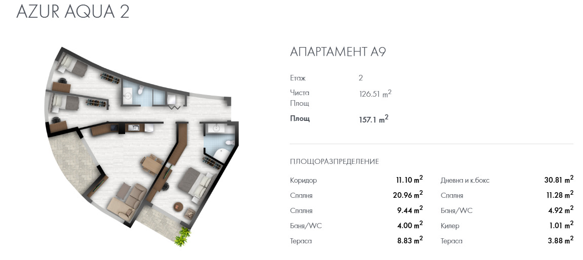 Продава 4-СТАЕН, гр. Варна, к.к. Св.Св. Константин и Елена, снимка 14 - Апартаменти - 56117889