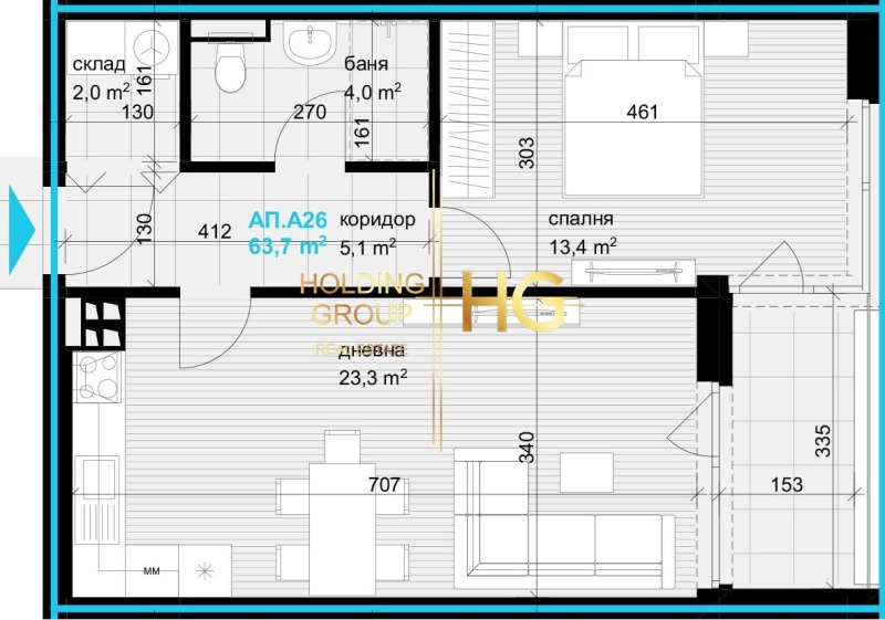 Продава 2-СТАЕН, гр. Варна, Аспарухово, снимка 3 - Aпартаменти - 48365696