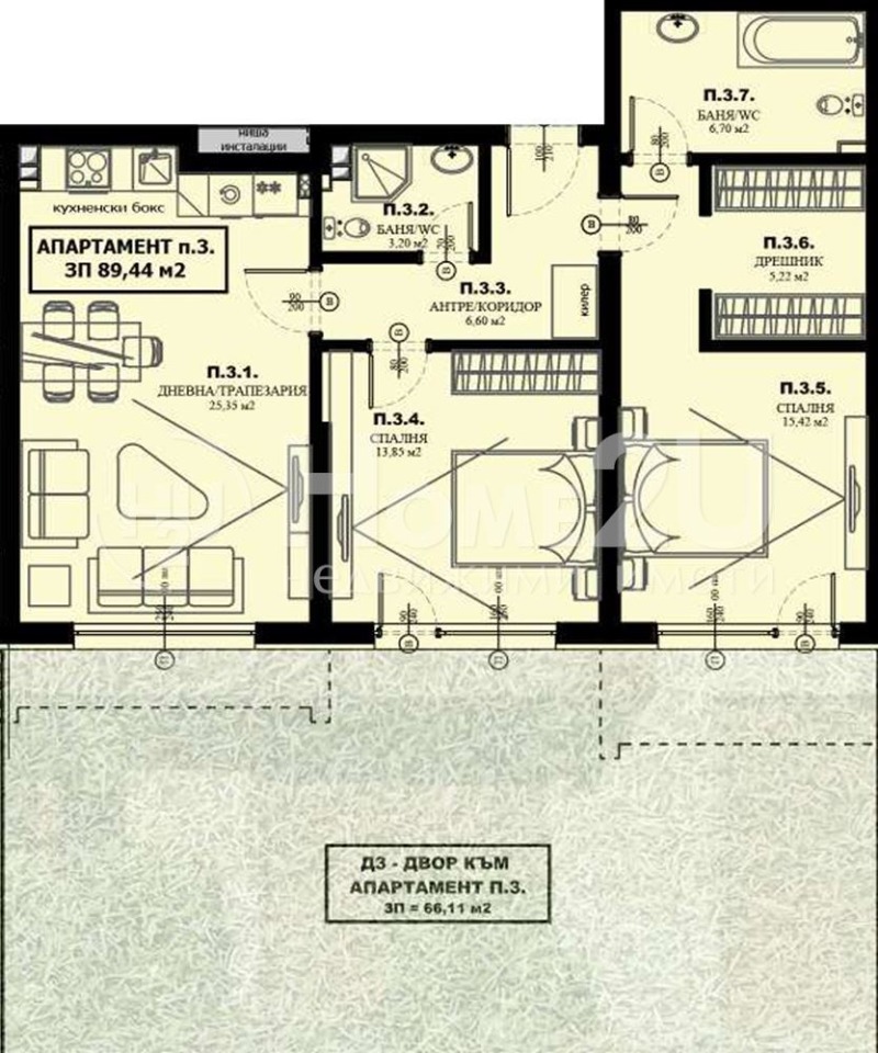 For Sale  2 bedroom region Sofia , Gara Elin Pelin , 103 sq.m | 15926134