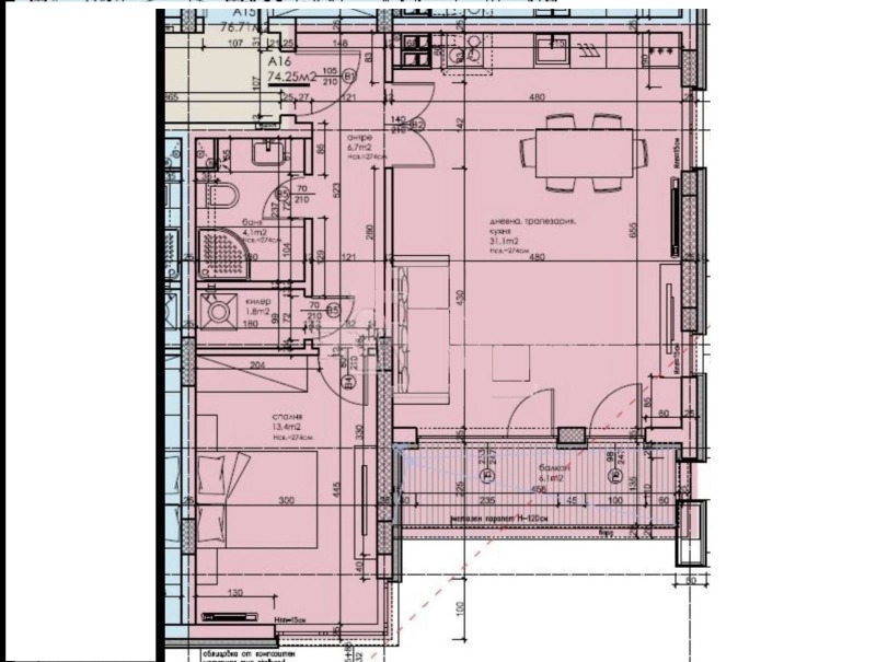 Продаја  1 спаваћа соба Варна , Левски 1 , 79 м2 | 16560510 - слика [16]