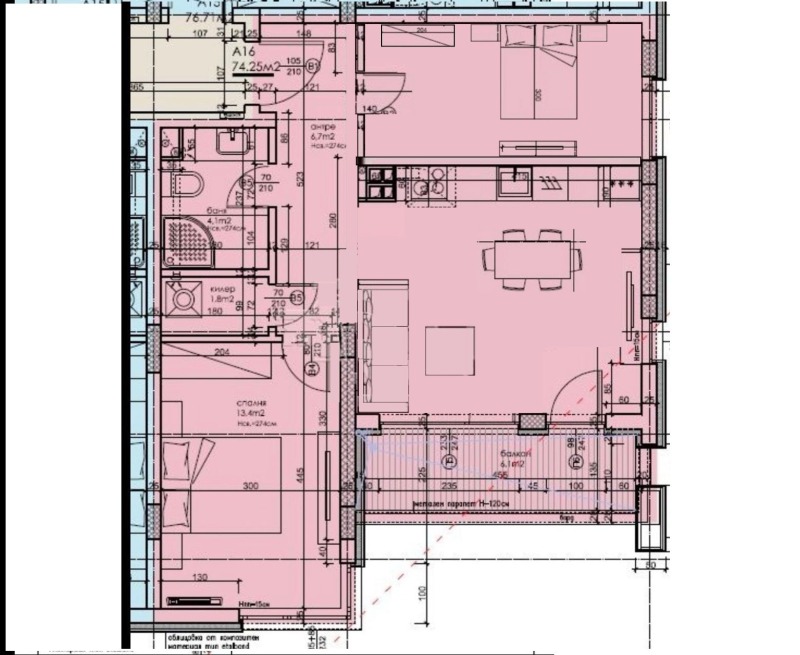 Продаја  1 спаваћа соба Варна , Левски 1 , 79 м2 | 16560510 - слика [17]