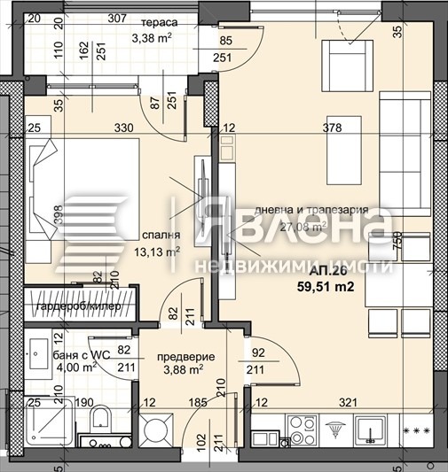 Продава 2-СТАЕН, гр. Пловдив, Тракия, снимка 3 - Aпартаменти - 49365429