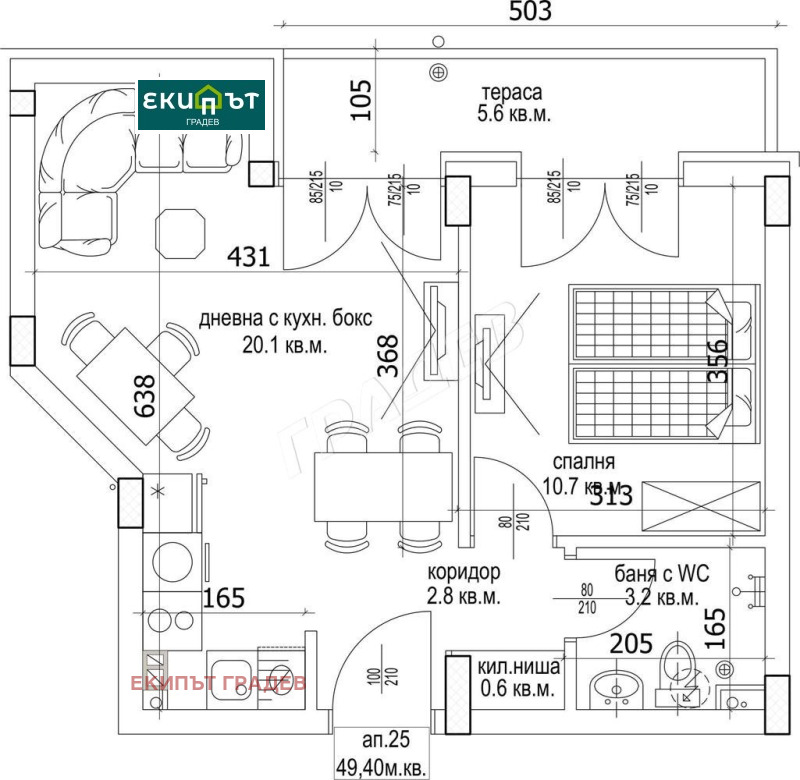 Продава 2-СТАЕН, гр. Варна, Цветен квартал, снимка 1 - Aпартаменти - 49576105