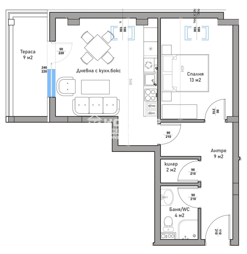 Продава 2-СТАЕН, гр. Пловдив, Кючук Париж, снимка 3 - Апартаменти - 53425457