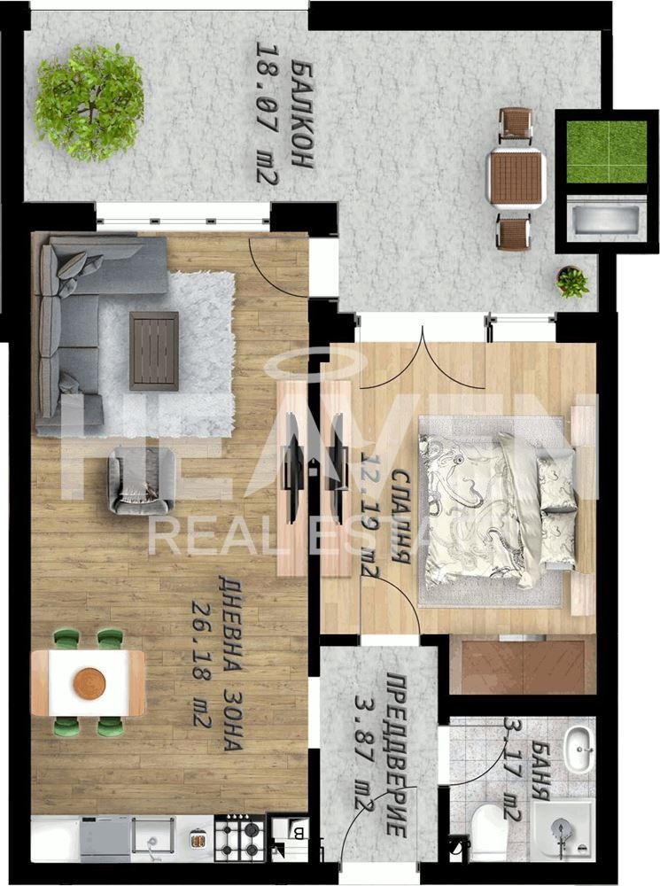 Продава 2-СТАЕН, гр. Пловдив, Беломорски, снимка 2 - Апартаменти - 53613258