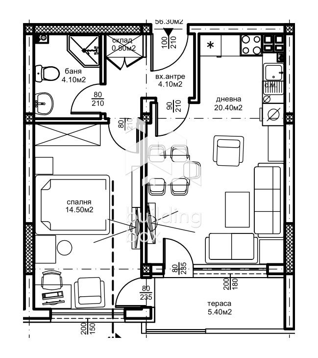 Продава 2-СТАЕН, гр. Пловдив, Южен, снимка 8 - Aпартаменти - 48786616