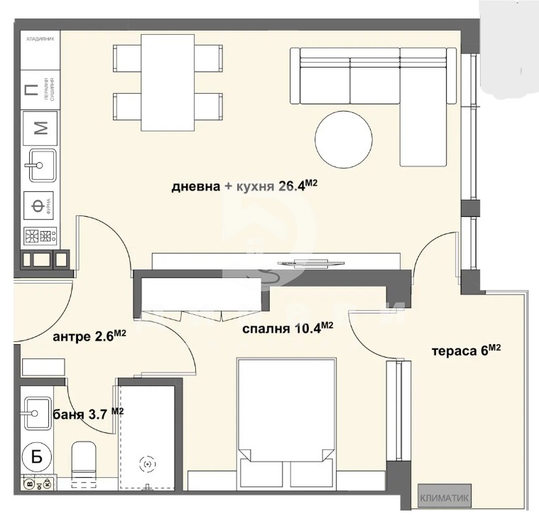 De vânzare  1 dormitor Stara Zagora , Aiazmoto , 64 mp | 28313251 - imagine [4]