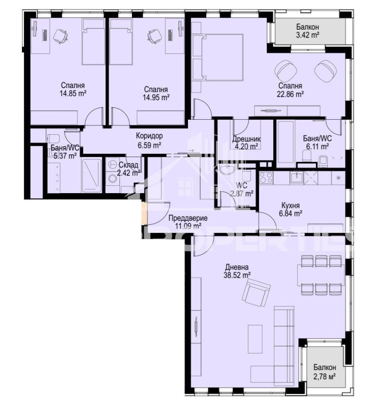 In vendita  3+ camere da letto Sofia , Boiana , 193 mq | 39996462