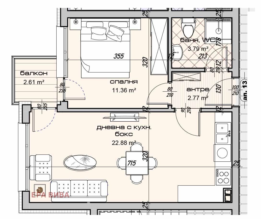 Продава 2-СТАЕН, гр. Варна, Изгрев, снимка 2 - Апартаменти - 54276285