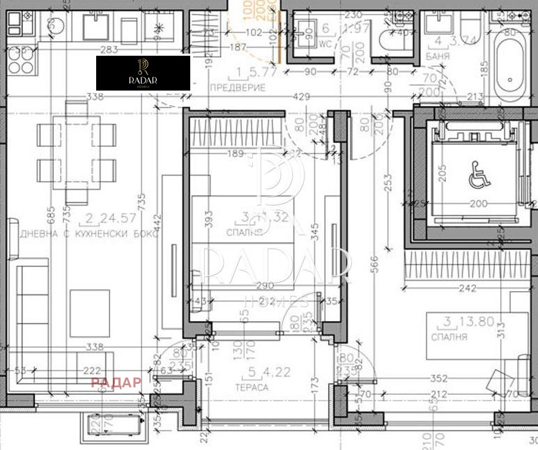 En venta  2 dormitorios Sofia , Malinova dolina , 94 metros cuadrados | 44364336 - imagen [10]