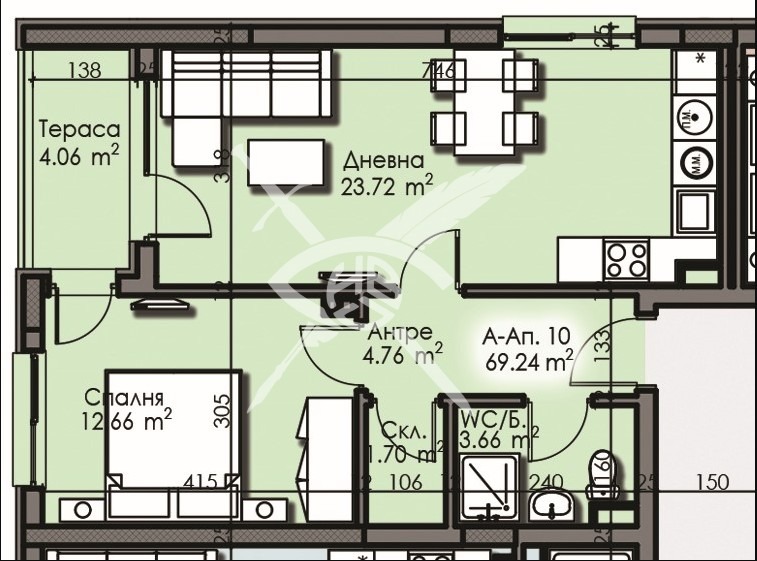 Продава 2-СТАЕН, гр. Бургас, Изгрев, снимка 1 - Aпартаменти - 48208616