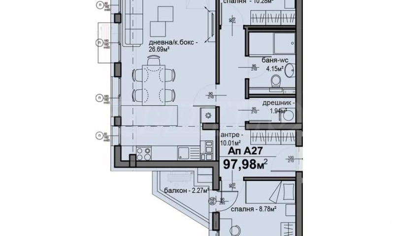 Продава 3-СТАЕН, гр. София, Люлин 5, снимка 2 - Aпартаменти - 49452868