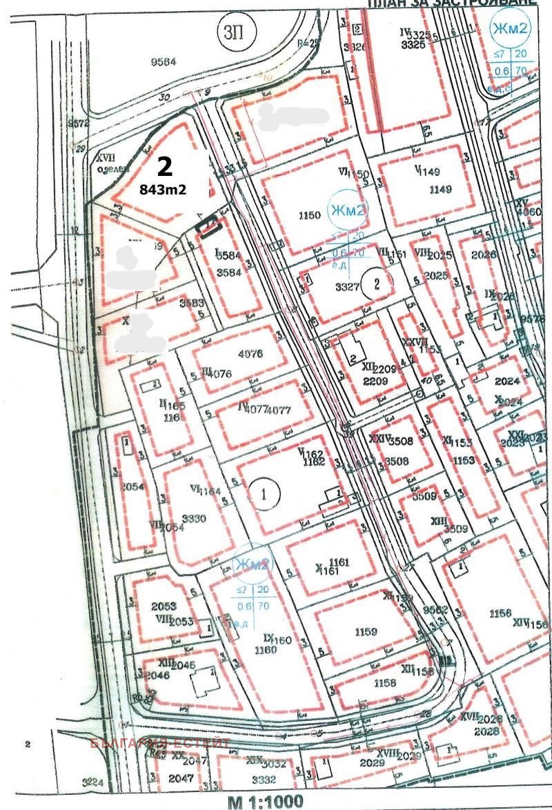 For Sale  Plot Varna , m-t Borovets - sever , 843 sq.m | 29603351