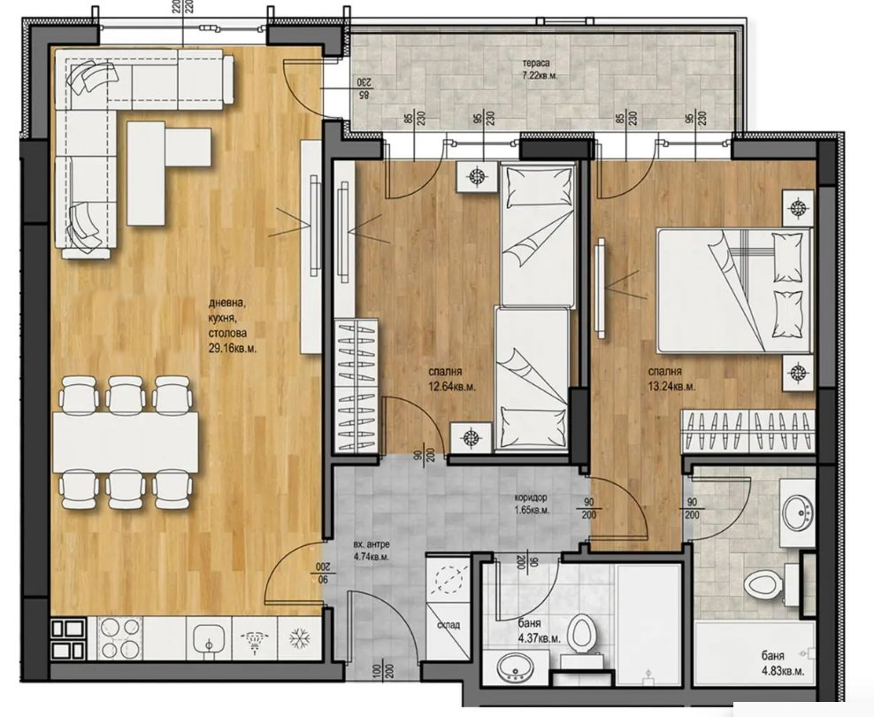 Продава 3-СТАЕН, гр. Пловдив, Христо Смирненски, снимка 2 - Апартаменти - 38521283