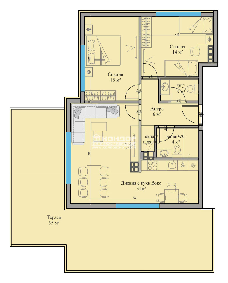 Продава  3-стаен град Пловдив , Въстанически , 153 кв.м | 95783377 - изображение [3]