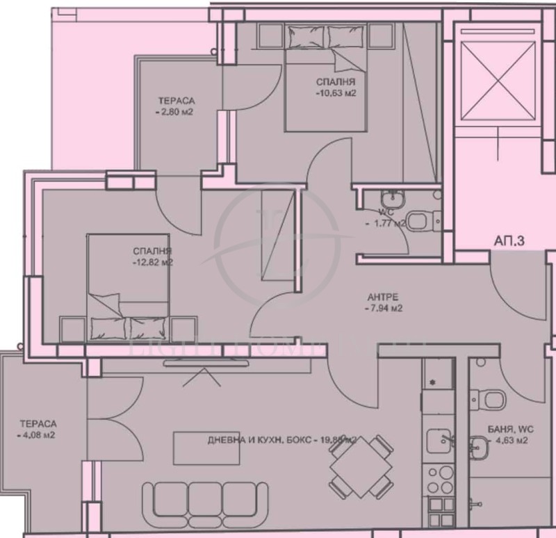 Satılık  2 yatak odası Plovdiv , Centar , 103 metrekare | 82602770 - görüntü [2]