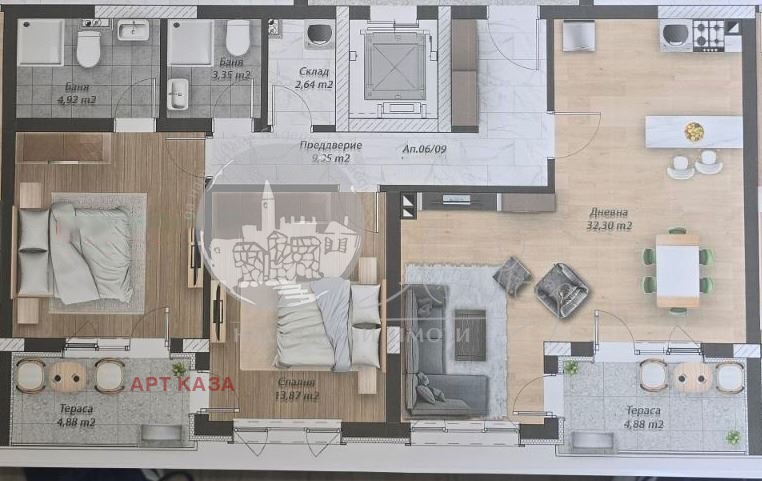 À vendre  2 chambres Plovdiv , Belomorski , 119 m² | 17100346
