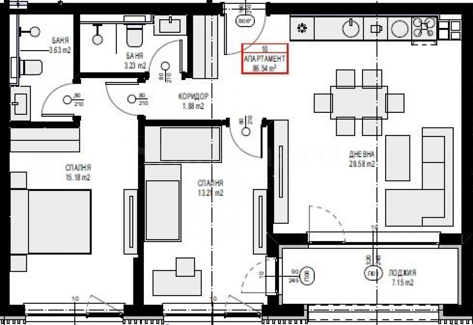 Продава 3-СТАЕН, гр. София, с. Панчарево, снимка 2 - Апартаменти - 56370731