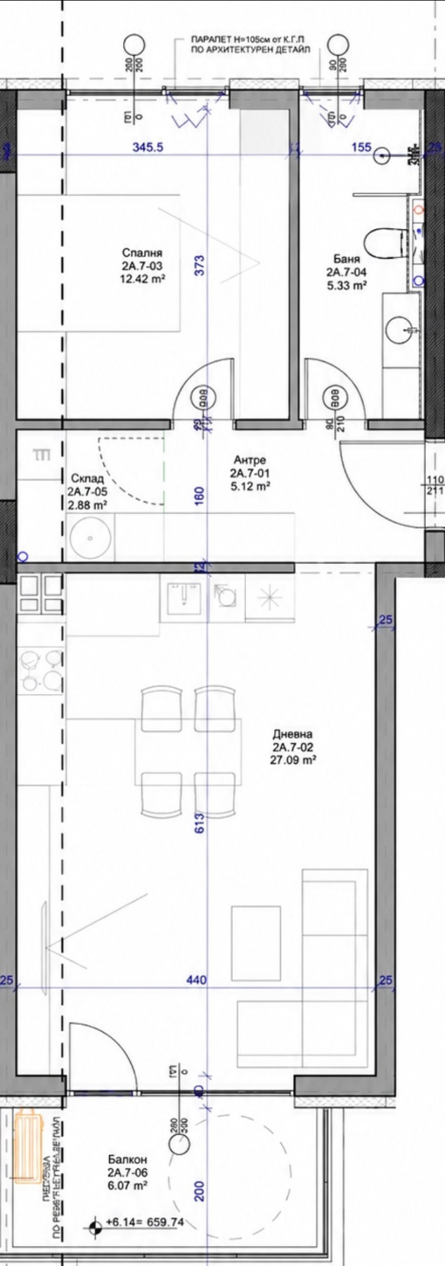 Продава 2-СТАЕН, гр. София, Малинова долина, снимка 2 - Апартаменти - 55101454