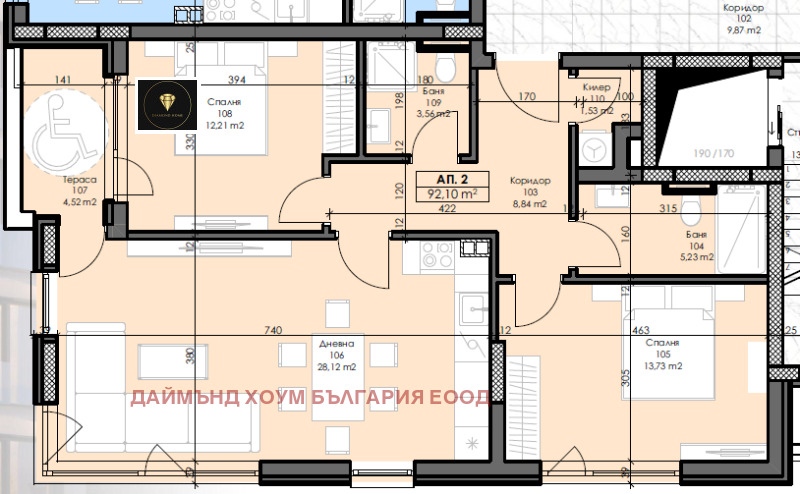 Продава 3-СТАЕН, гр. Пловдив, Христо Смирненски, снимка 2 - Aпартаменти - 47288706