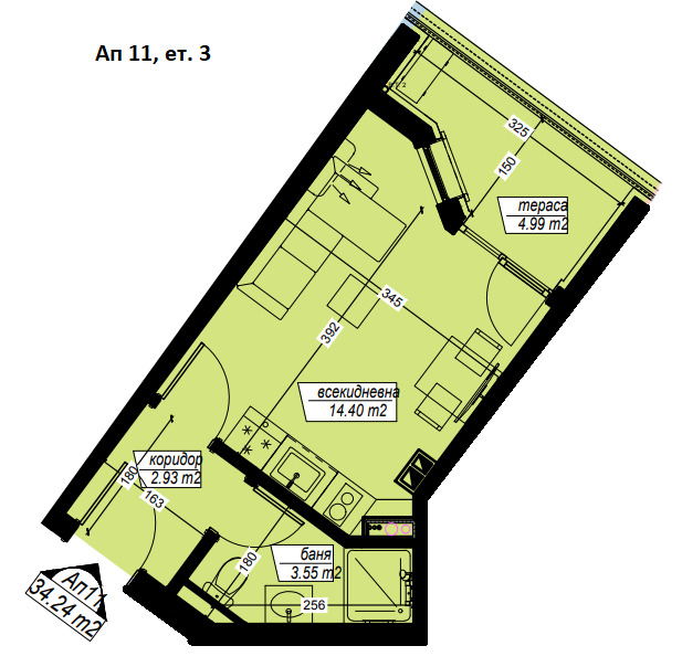 Продава  1-стаен област Бургас , гр. Царево , 35 кв.м | 78088386 - изображение [5]