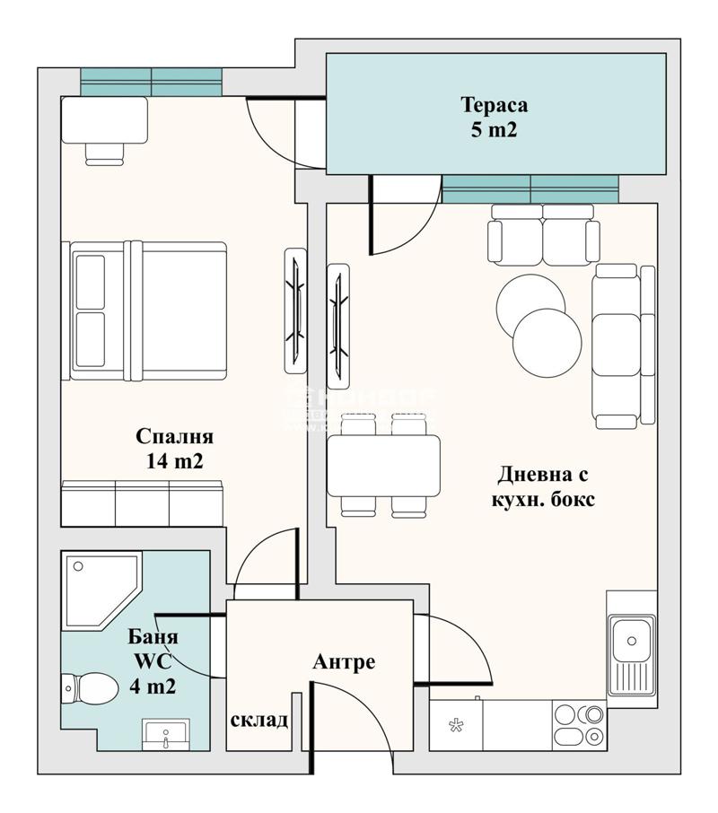 Na sprzedaż  1 sypialnia Plowdiw , Wastaniczeski , 68 mkw | 55705421 - obraz [2]