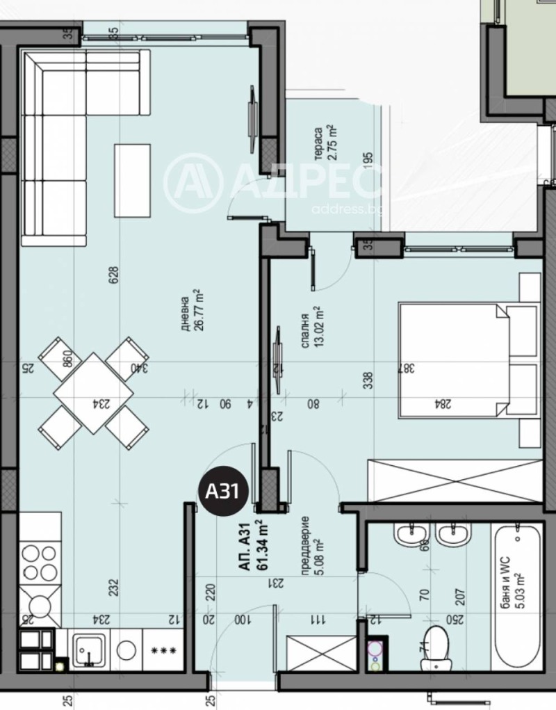 À vendre  1 chambre Sofia , Lyulin 5 , 71 m² | 93392601