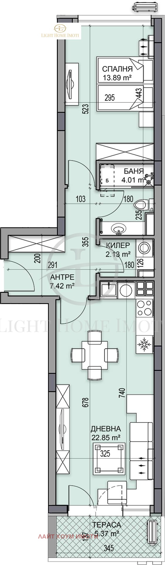 Продаја  1 спаваћа соба Пловдив , Гагарин , 78 м2 | 55350592 - слика [10]