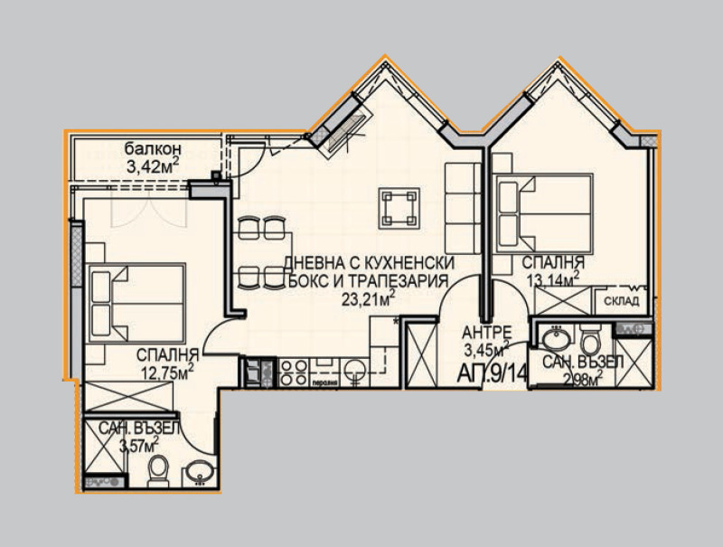 De vânzare  2 dormitoare Sofia , Obelia 2 , 80 mp | 34725319 - imagine [2]