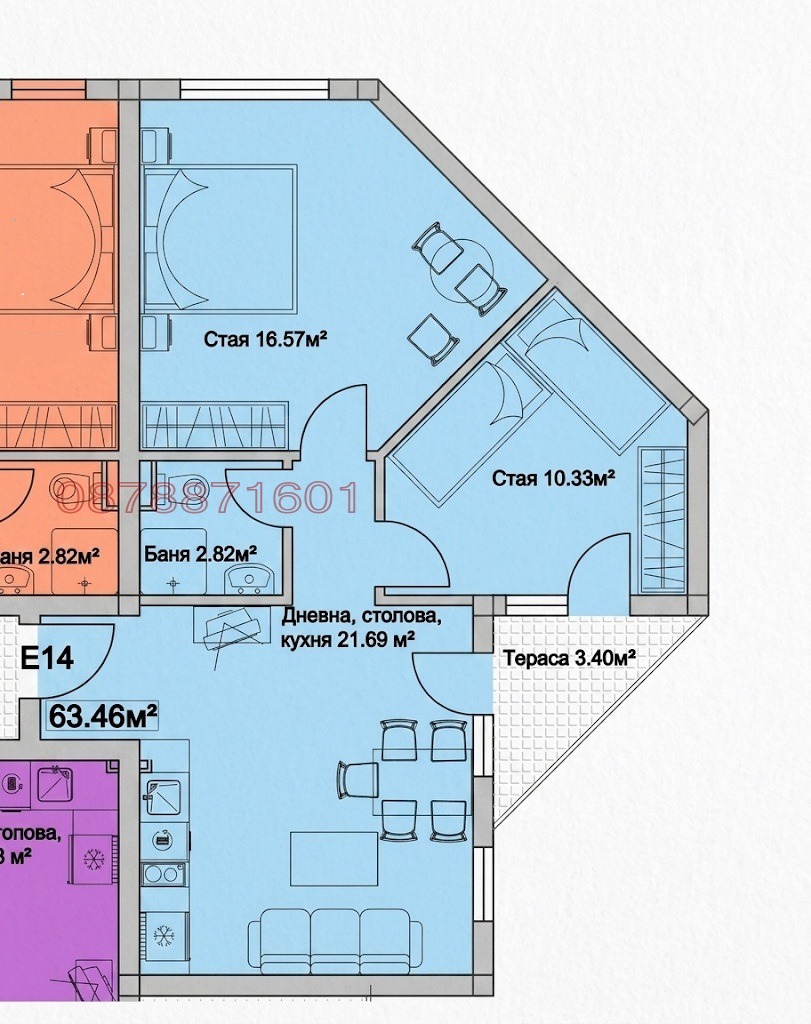 Продава 3-СТАЕН, с. Нови хан, област София област, снимка 17 - Апартаменти - 55382383