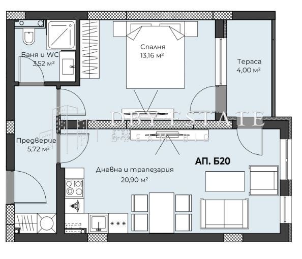 Na prodej  1 ložnice Plovdiv , Christo Smirnenski , 68 m2 | 73264721