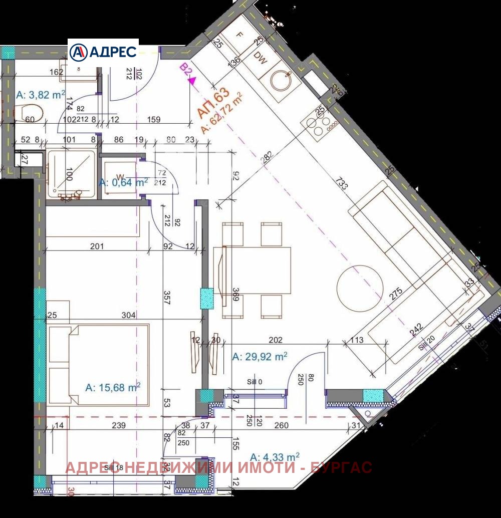 Продава 2-СТАЕН, гр. Бургас, Братя Миладинови, снимка 2 - Апартаменти - 54841688
