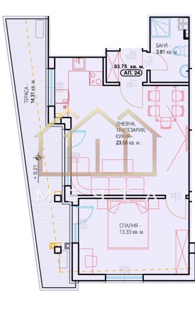 Продава  2-стаен, град Пловдив, Южен • 84 992 EUR • ID 32511293 — holmes.bg - [1] 