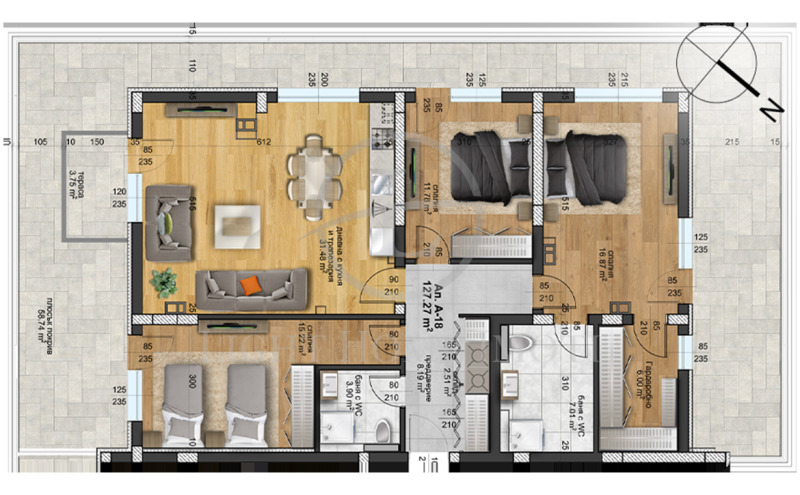 Продава  Многостаен град Пловдив , Христо Смирненски , 127 кв.м | 64389780 - изображение [3]
