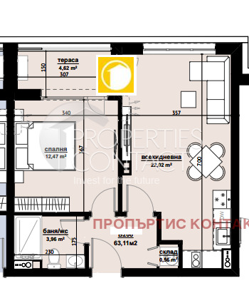 For Sale  1 bedroom Burgas , Izgrev , 63 sq.m | 88762869 - image [17]