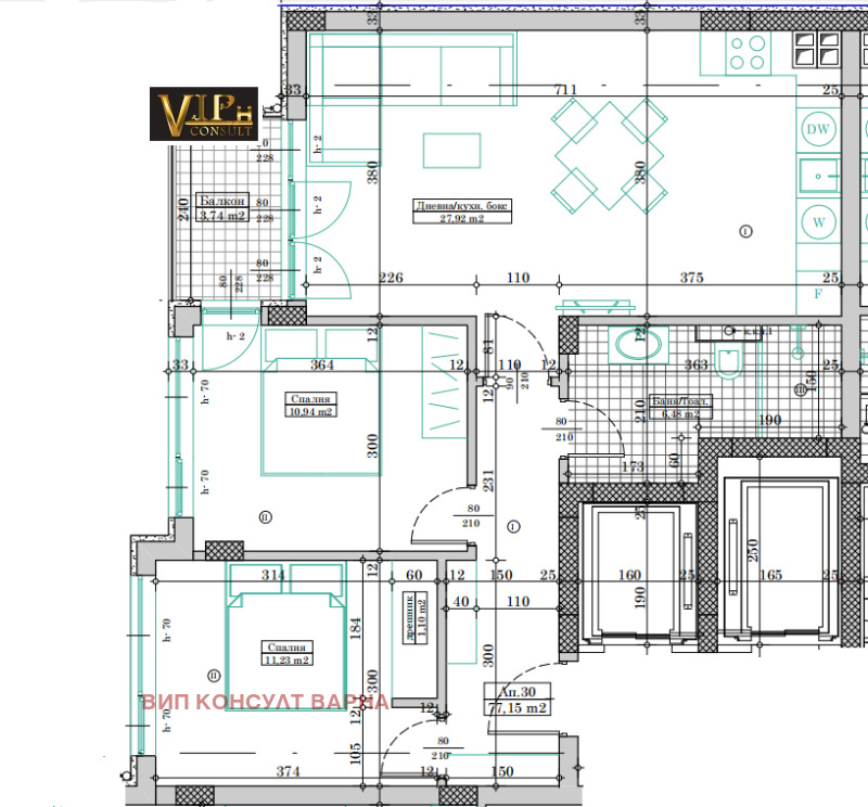 Na prodej  2 ložnice Varna , Levski 1 , 93 m2 | 97940460 - obraz [3]