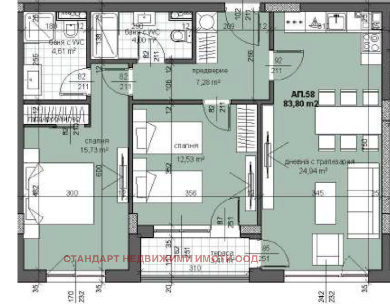 Продава 3-СТАЕН, гр. Пловдив, Тракия, снимка 14 - Апартаменти - 52524009