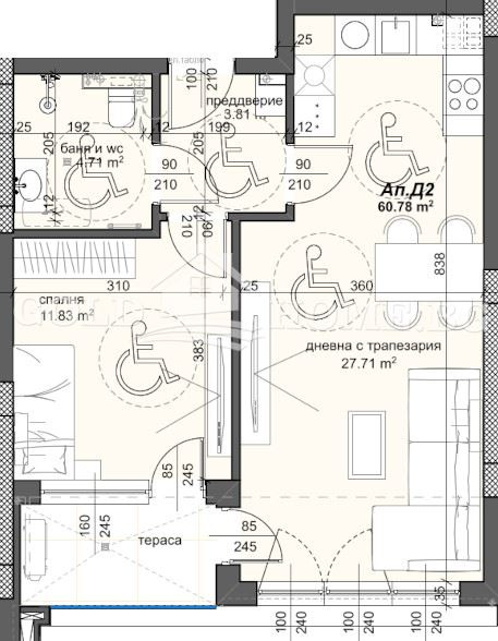 Til salg  1 soveværelse Plovdiv , Trakiya , 63 kvm | 60934097 - billede [3]