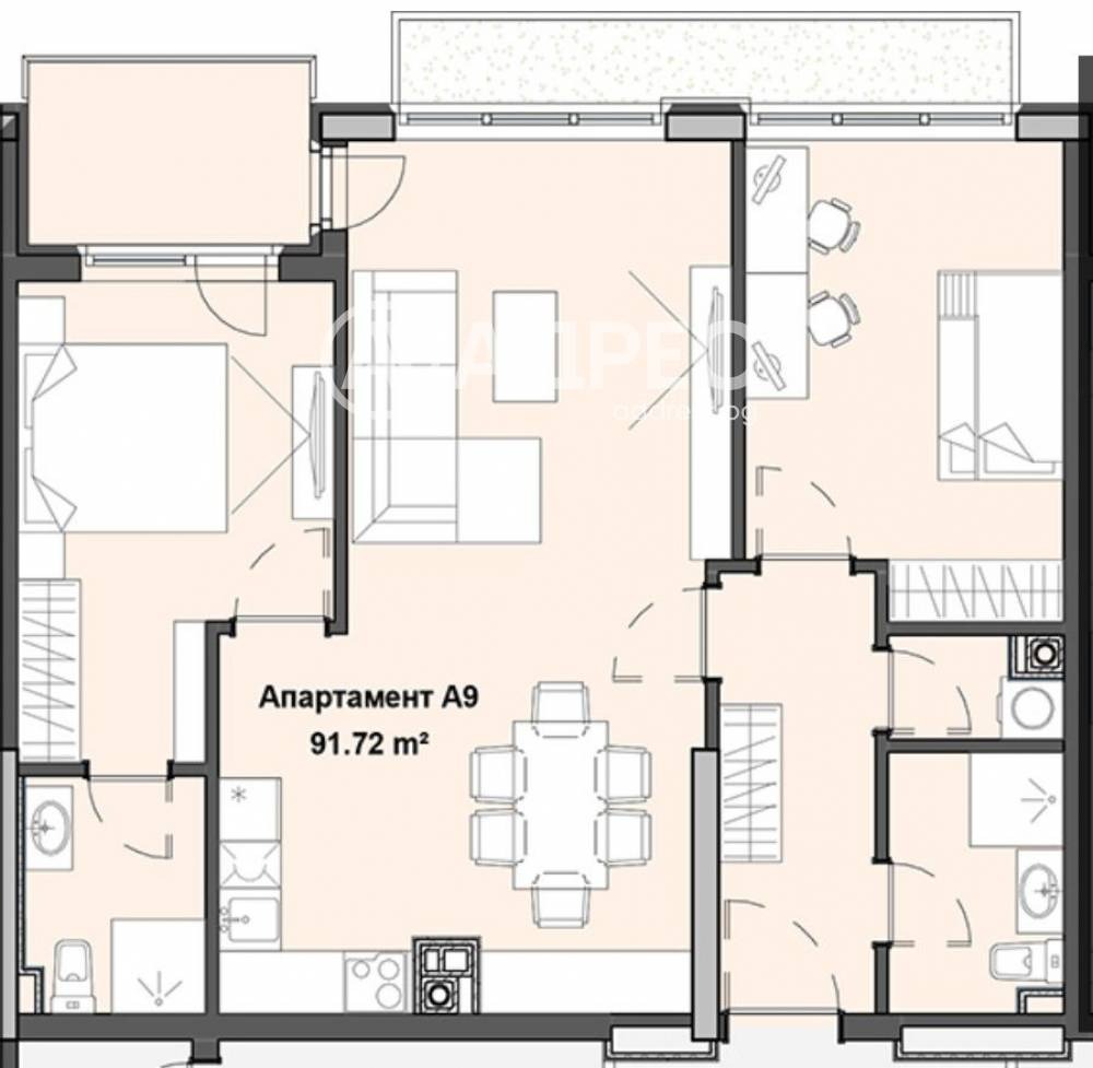 Продава 3-СТАЕН, гр. София, Кръстова вада, снимка 4 - Апартаменти - 54604193