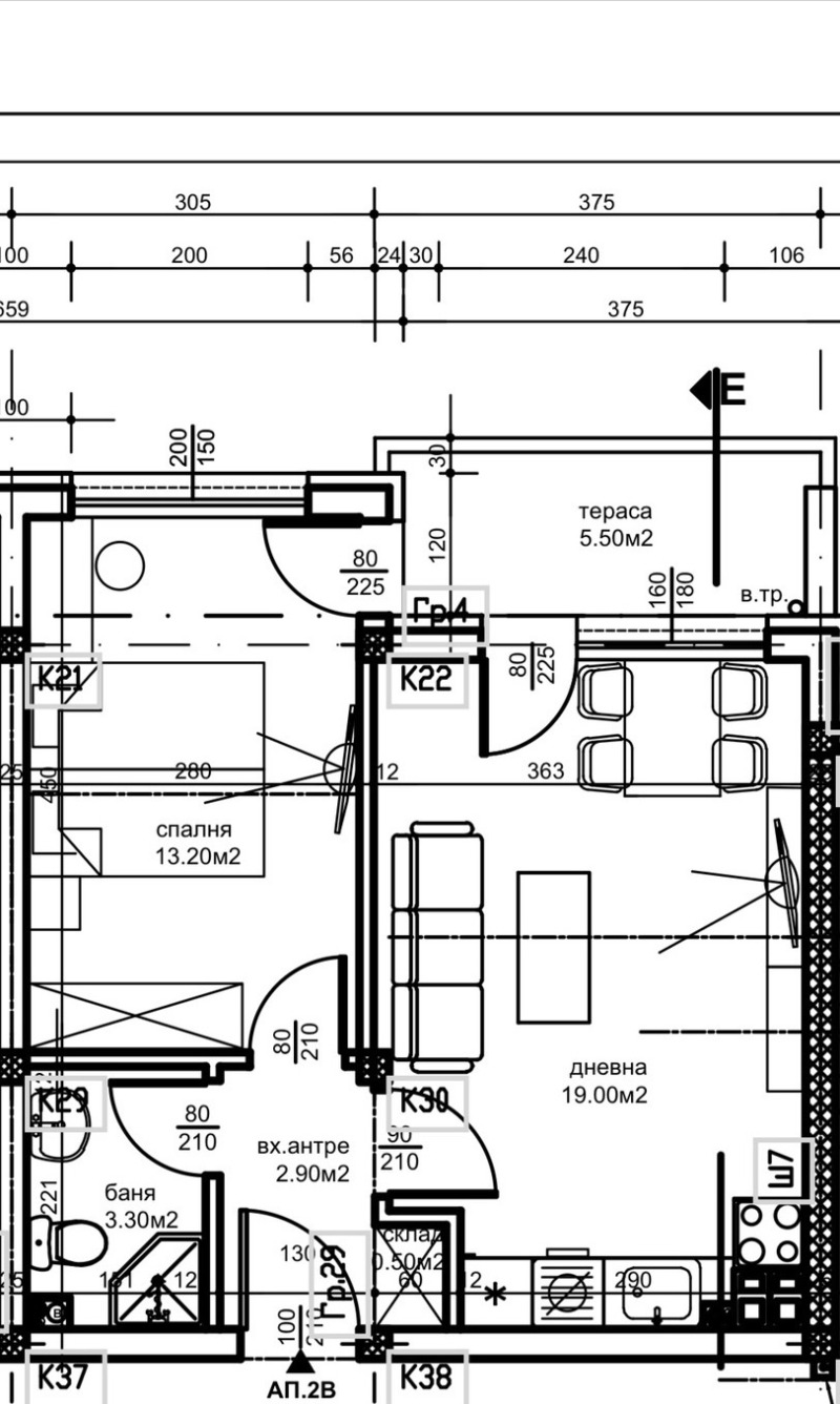 Satılık  1 yatak odası Plovdiv , Yujen , 58 metrekare | 73008269