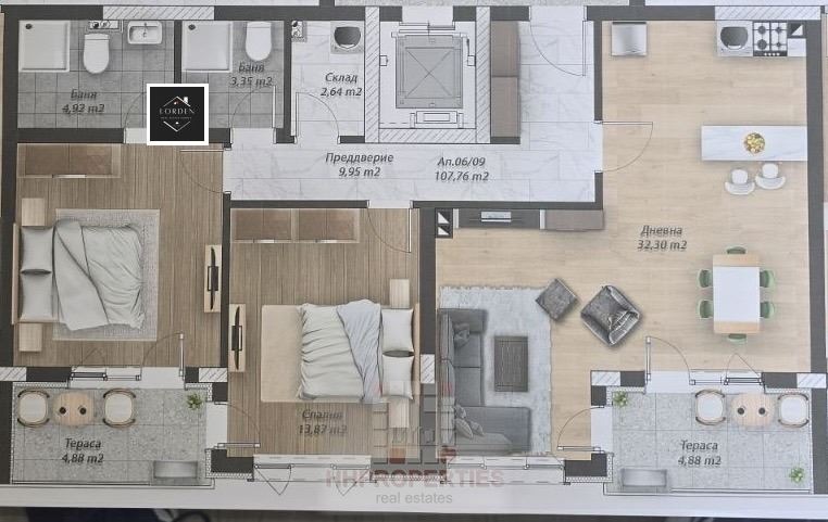 Zu verkaufen  2 Schlafzimmer Plowdiw , Belomorski , 112 qm | 57054619 - Bild [5]