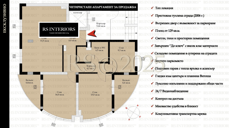 Продава  4-стаен град София , Борово , 129 кв.м | 81848540