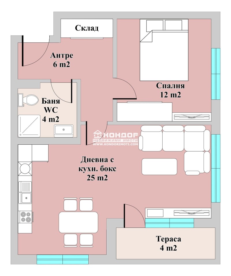 À venda  1 quarto Plovdiv , Trakiia , 73 m² | 78629592 - imagem [2]