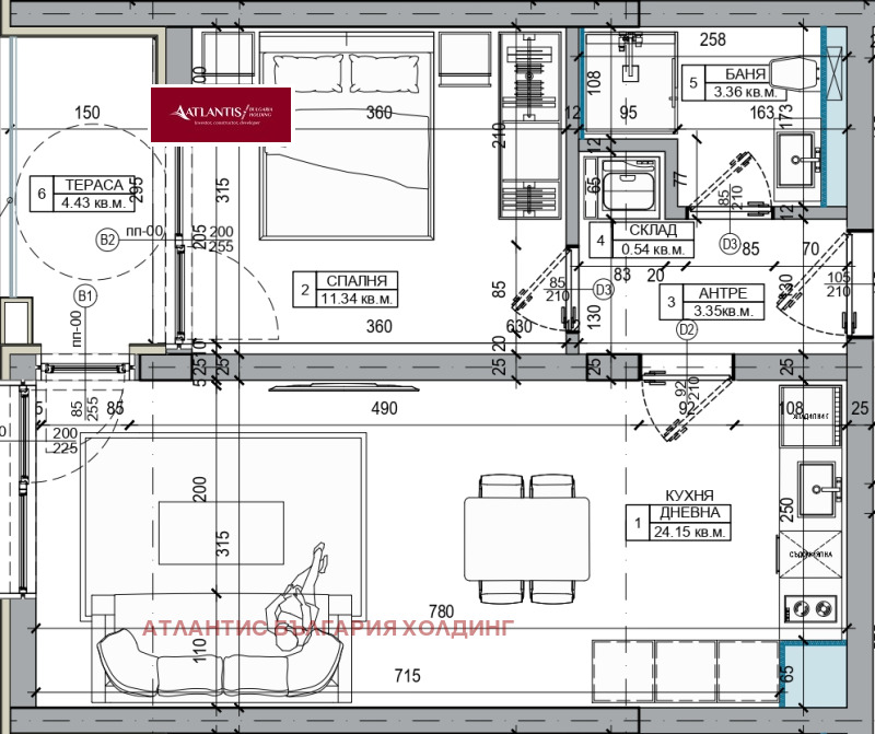 Продава  2-стаен град София , Люлин 6 , 65 кв.м | 54720293 - изображение [2]