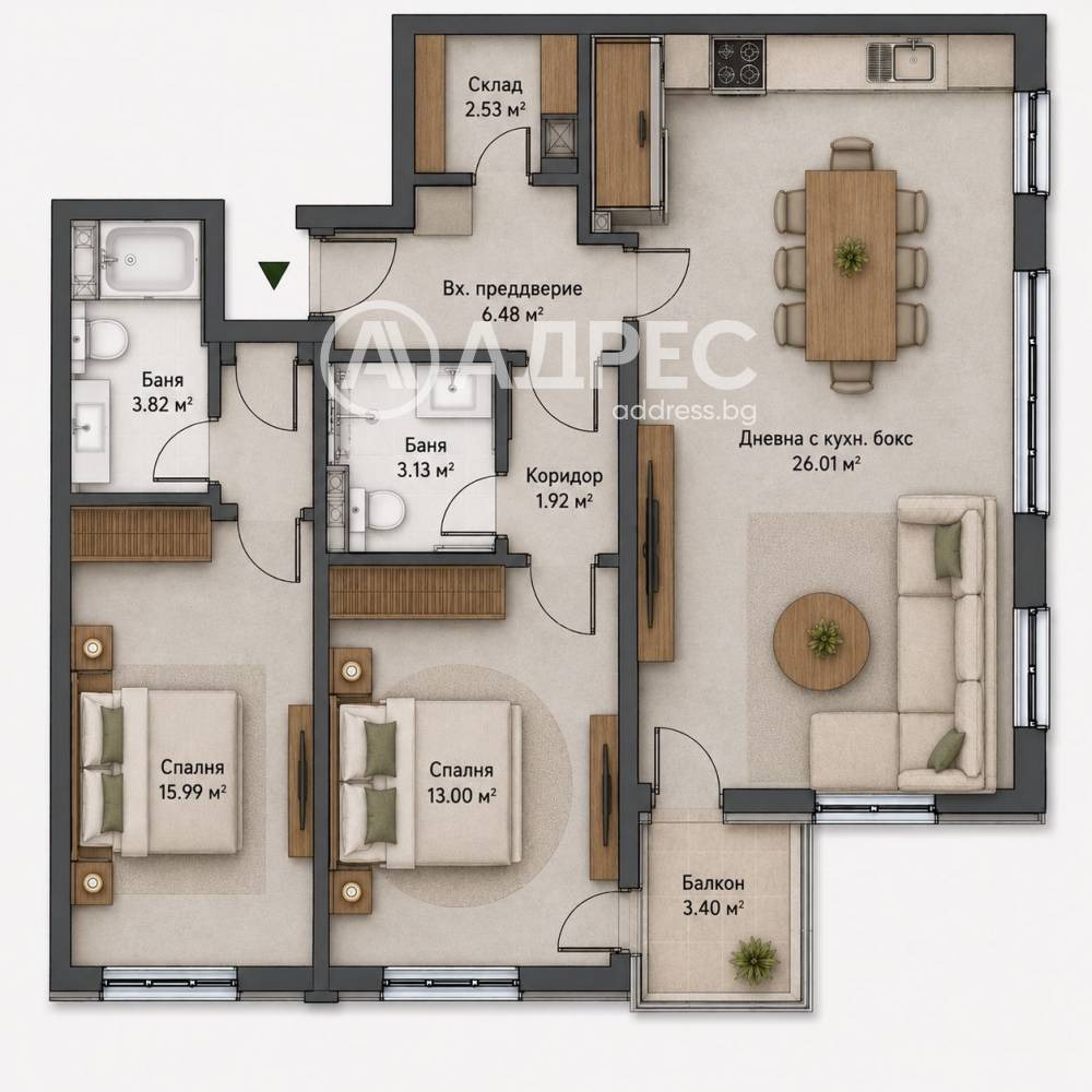 Продава 3-СТАЕН, гр. София, Банишора, снимка 4 - Апартаменти - 55882143