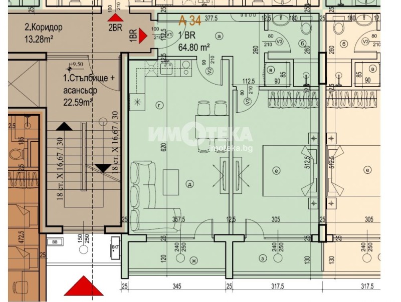 Продава 2-СТАЕН, гр. София, Манастирски ливади, снимка 1 - Aпартаменти - 47266011