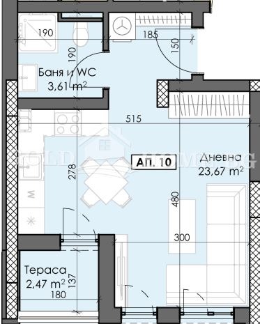 Satılık  Stüdyo Plovdiv , Trakiya , 44 metrekare | 82294217 - görüntü [2]