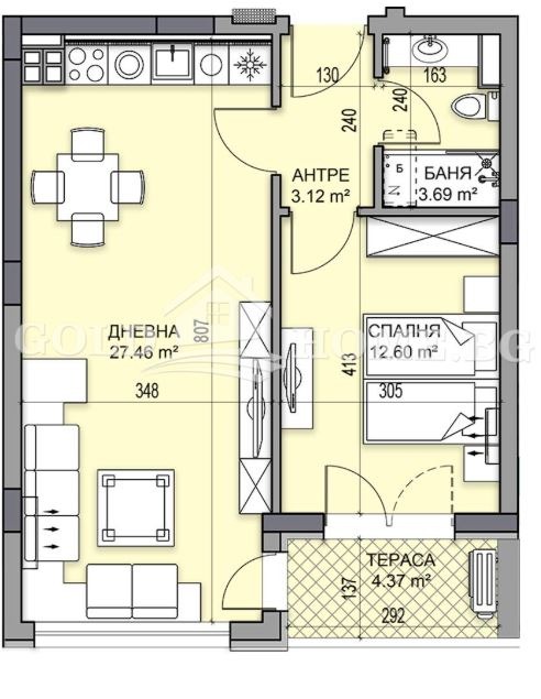 Satılık  1 yatak odası Plovdiv , Gagarin , 74 metrekare | 35486934 - görüntü [4]